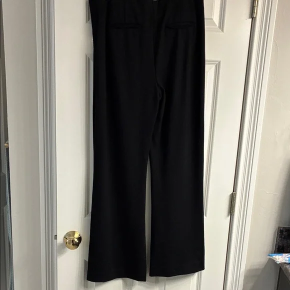 Chico's Black Wide-Leg sailor Pants with Gold Buttons - Picture 2 of 3